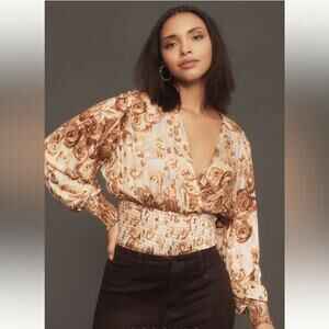 Anthropologie Tiny Valentina Surplice Top